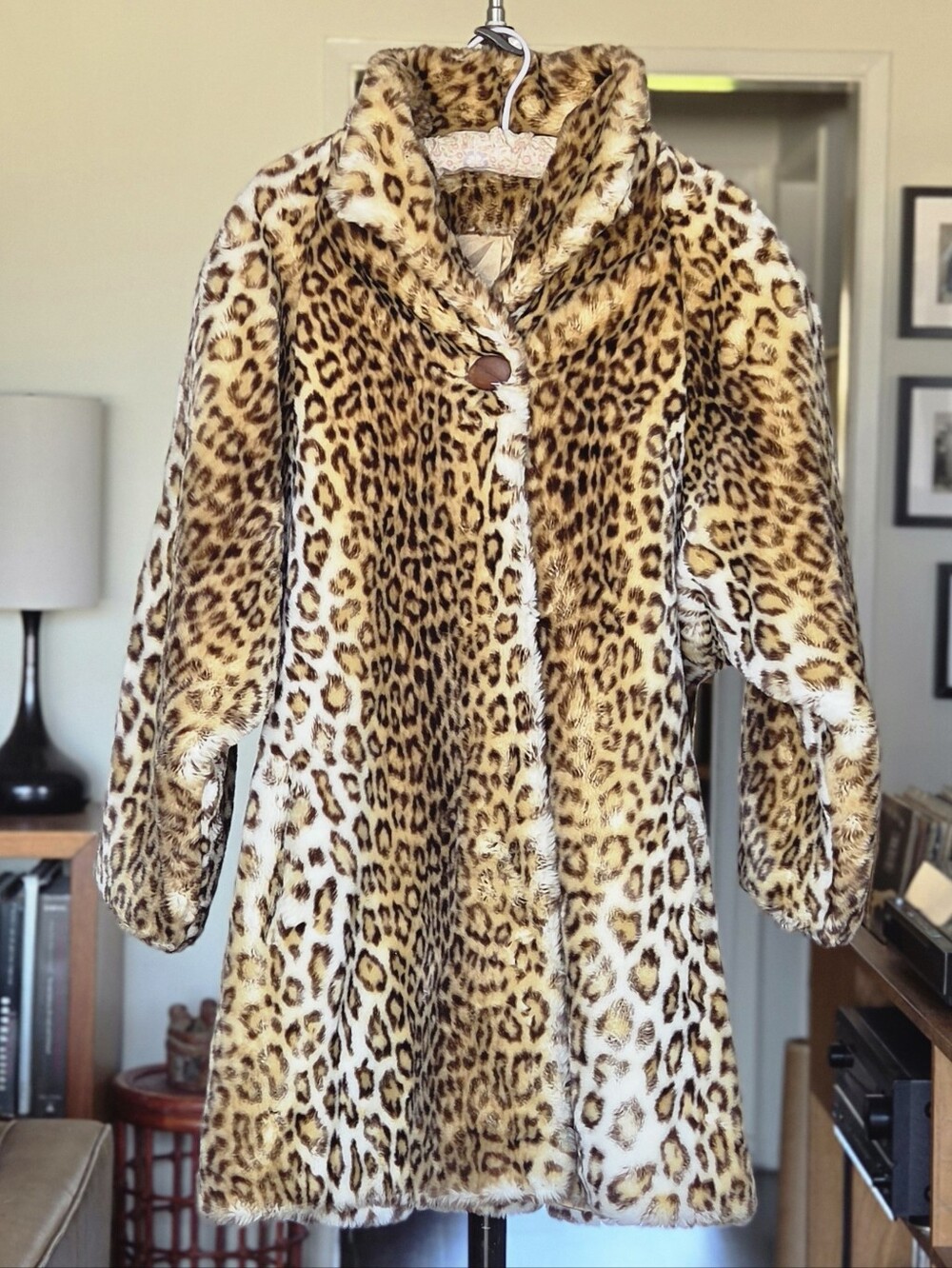 Hillmoor New York VTG Leopard Print Faux Fur Coat - Retro 60s Mob Wife
